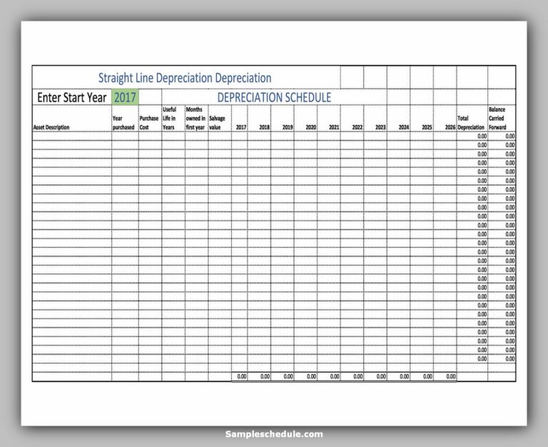 27-sample-depreciation-schedule-sample-schedule