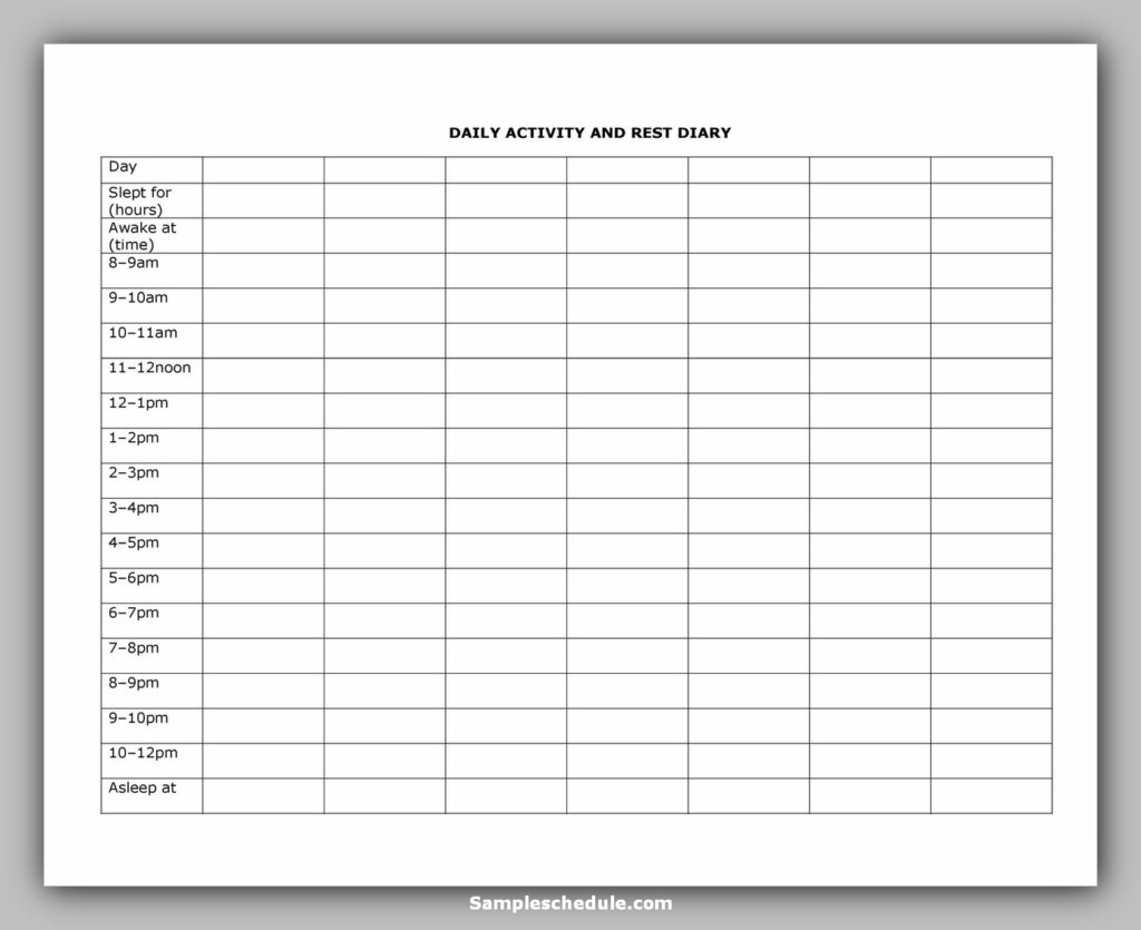 Hourly Schedule Template 34