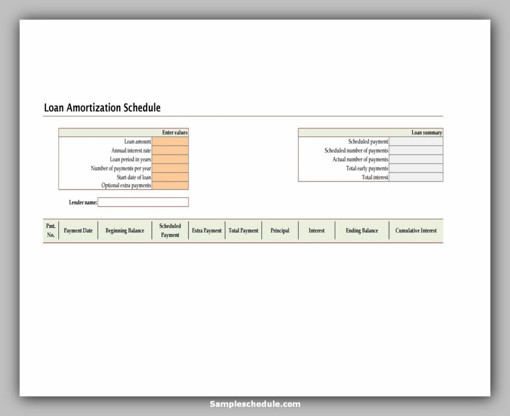 Loan Amortization Schedule 14