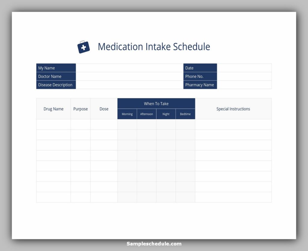 Medication Schedule Template 06
