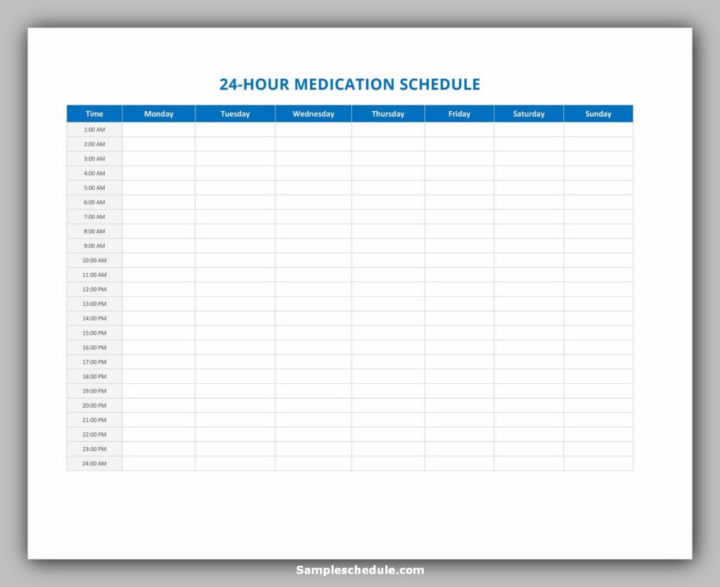 Medication Schedule Template 13 Medication Schedule Template 13