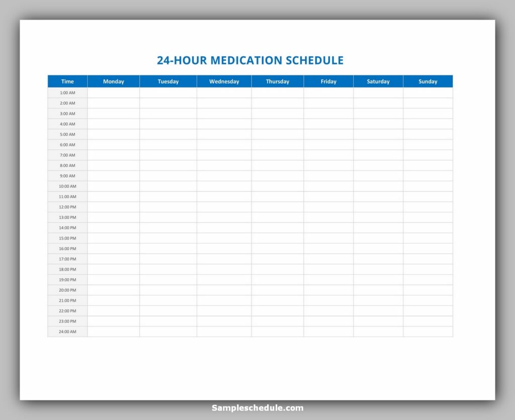 Medication Schedule Template 13