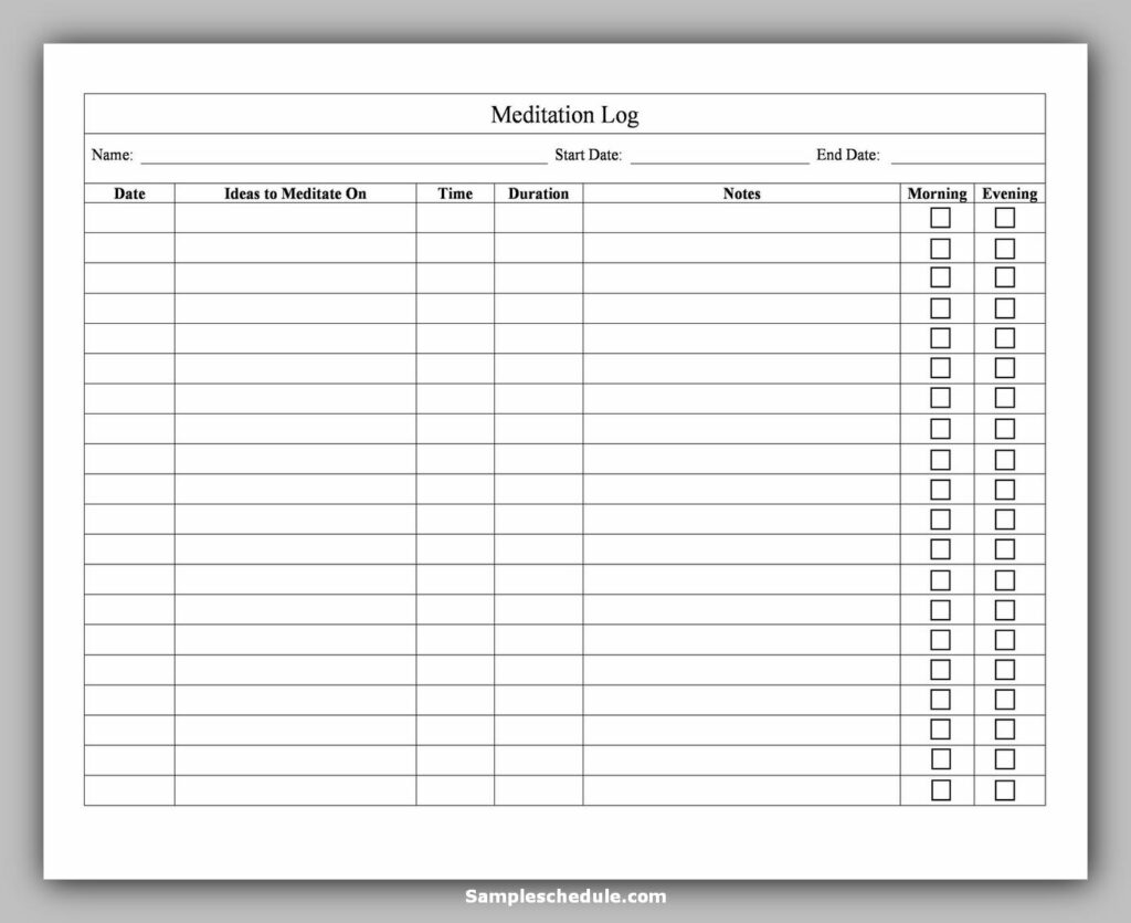 Medication Schedule Template 20