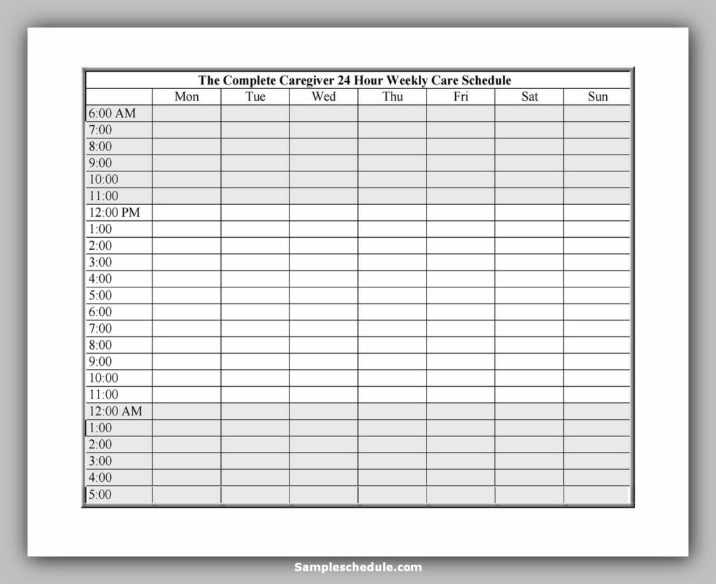 Medication Schedule Template 29