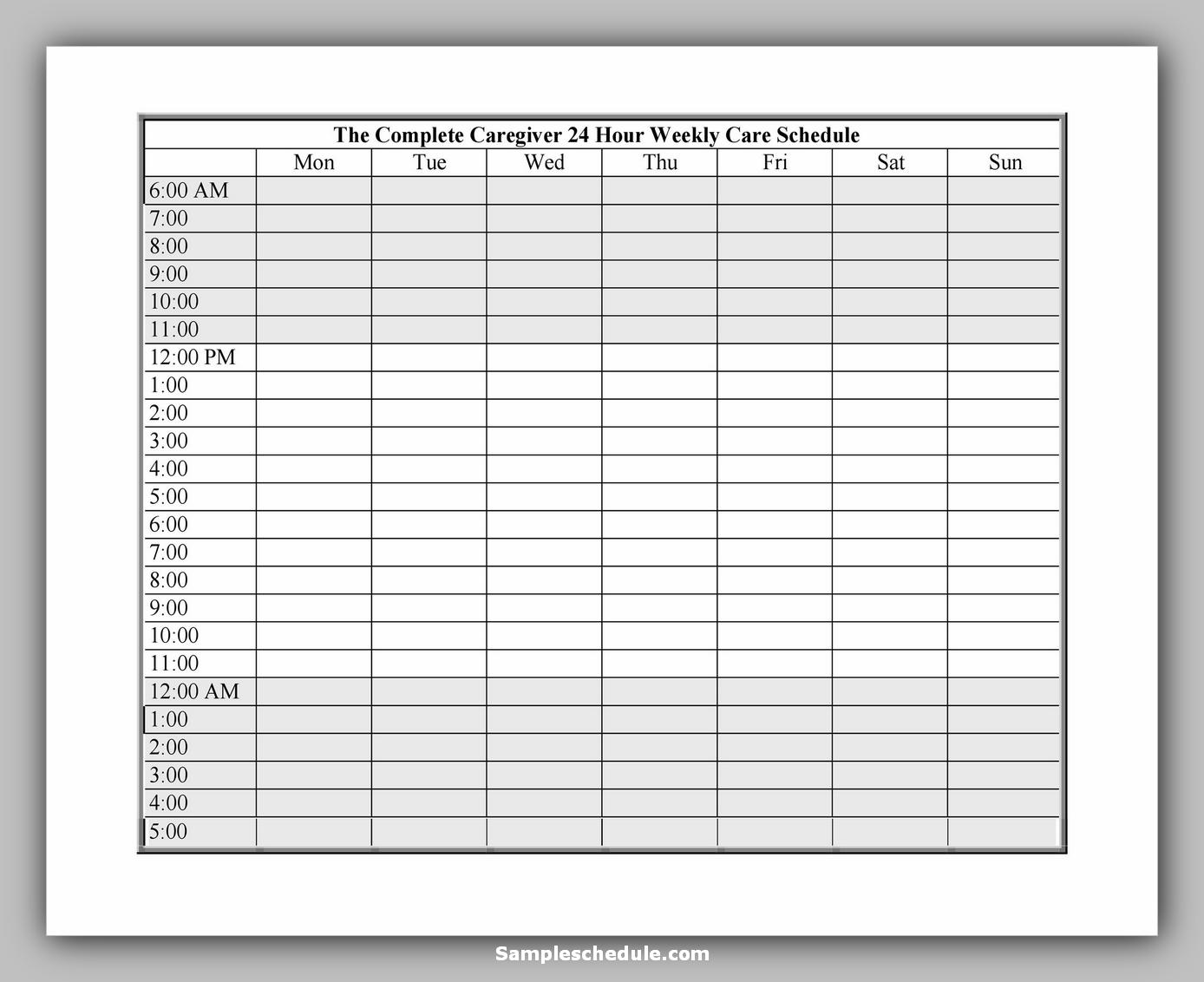 Medication Schedule Template 29