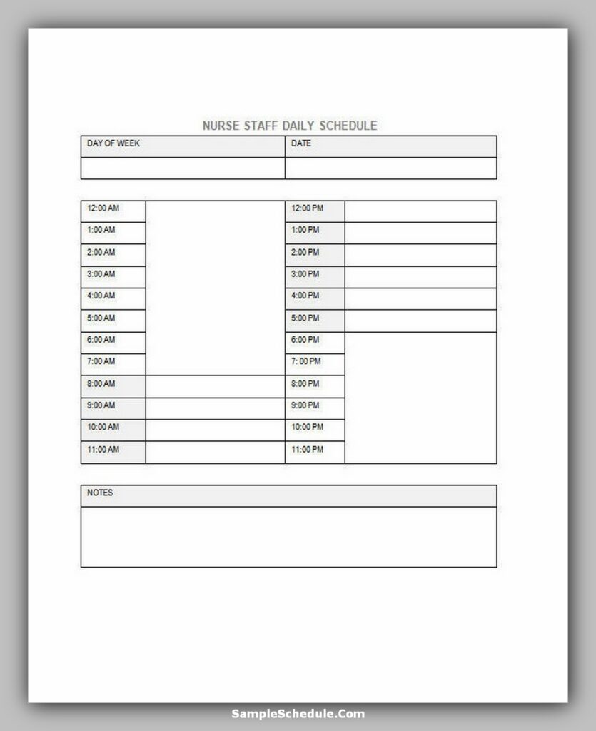 Nurse Schedule Template 04