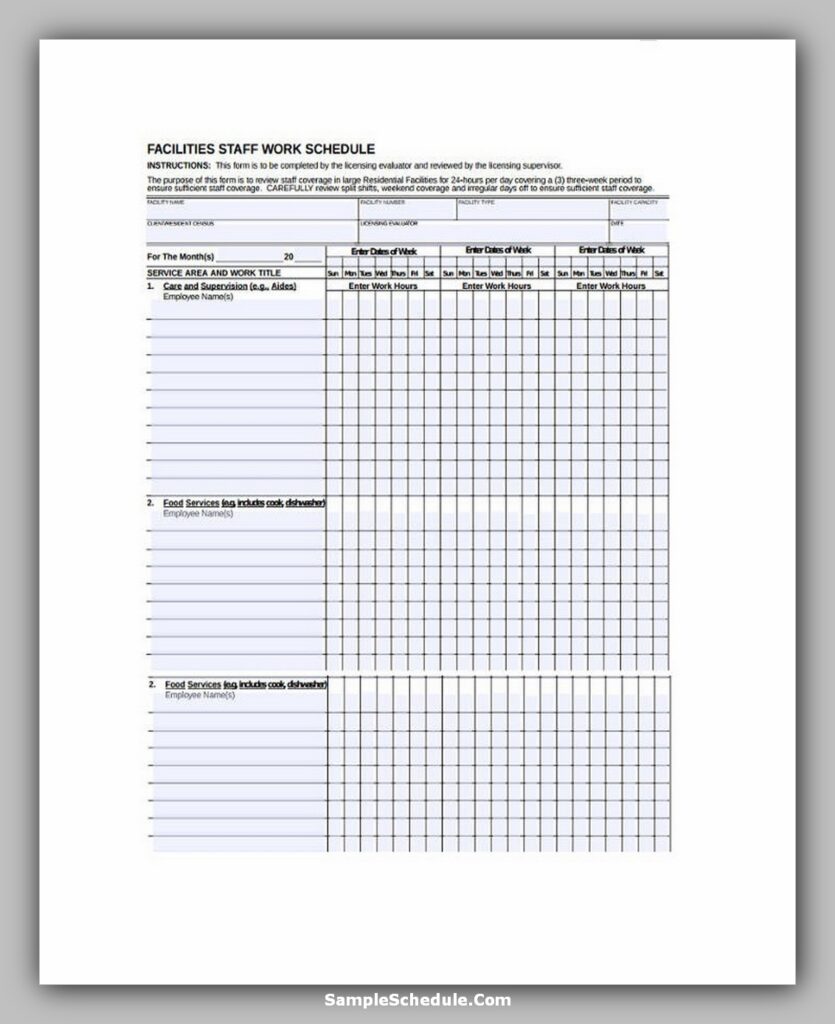 Nurse Schedule Template 05