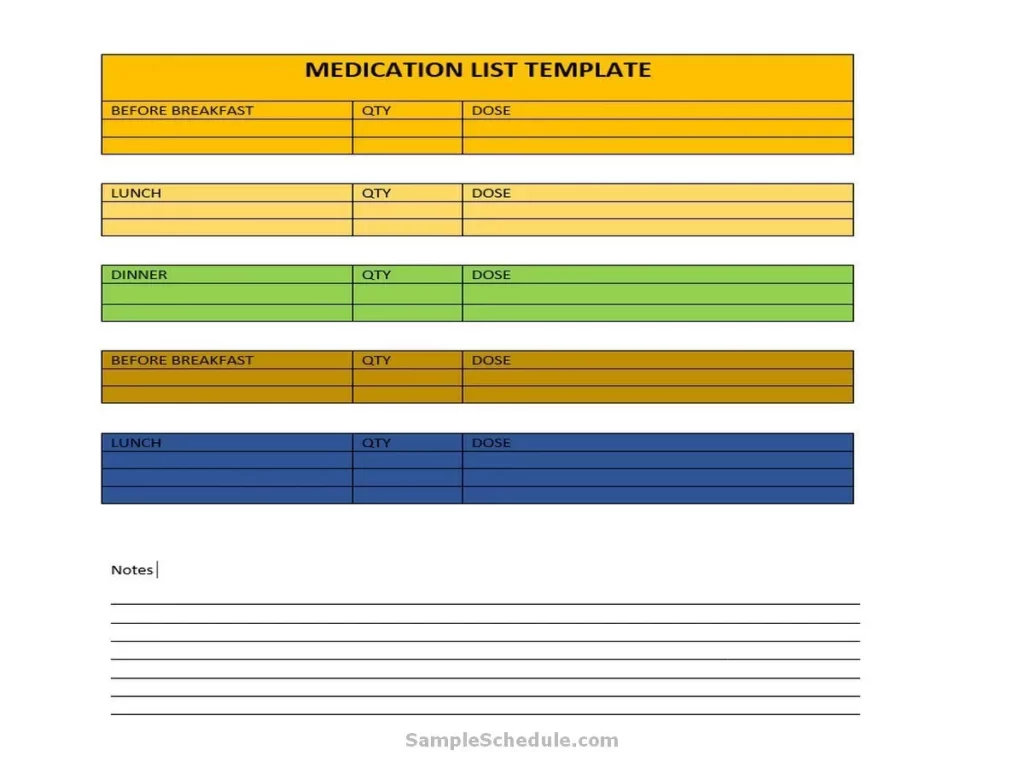 Patient Schedule Template 02