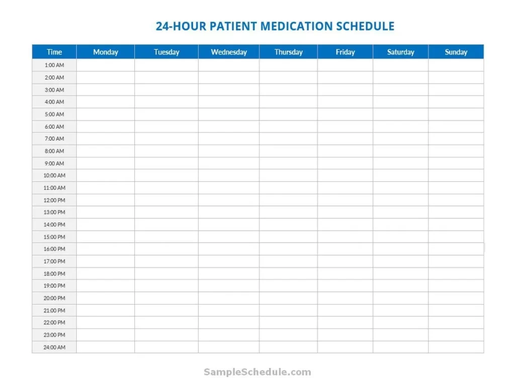 Patient Schedule Template 05