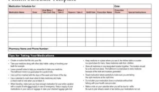 Patient Schedule Template Featured