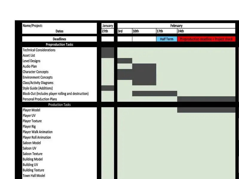 Production Schedule Template 04