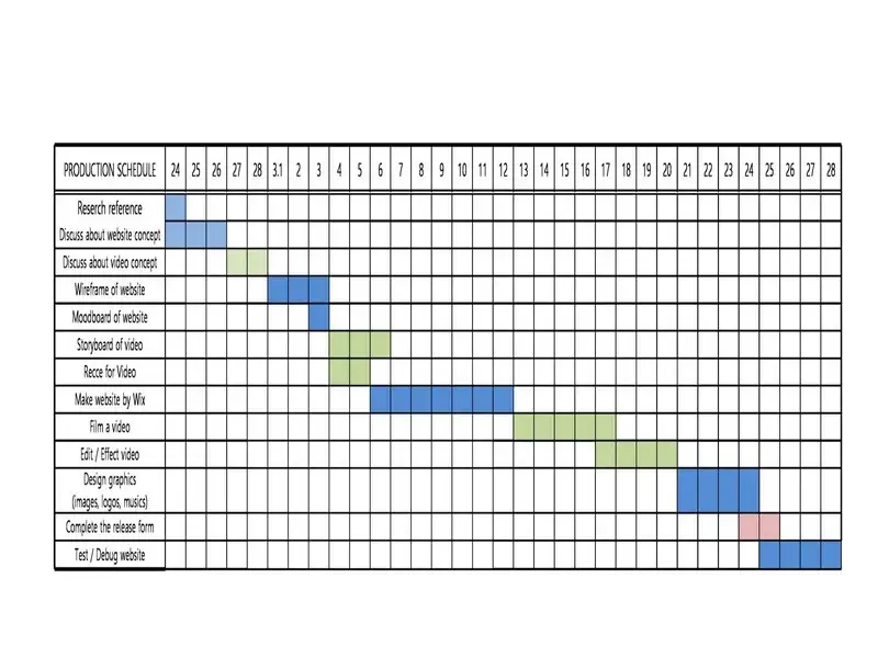 Production Schedule Template 08