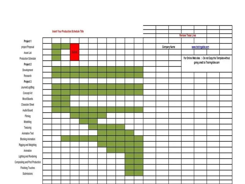 Production Schedule Template 09