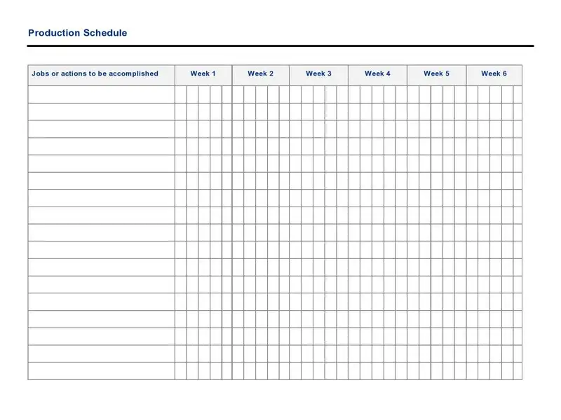 Production Schedule Template 15
