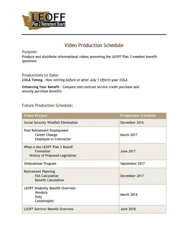 Production Schedule Template 21