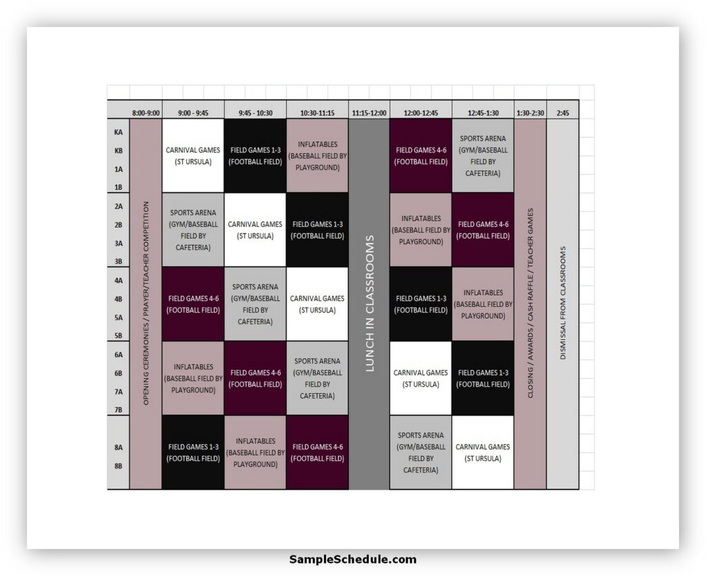 Rotation Schedule Template 06