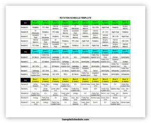 51 Free Rotation Schedule Template - sample schedule