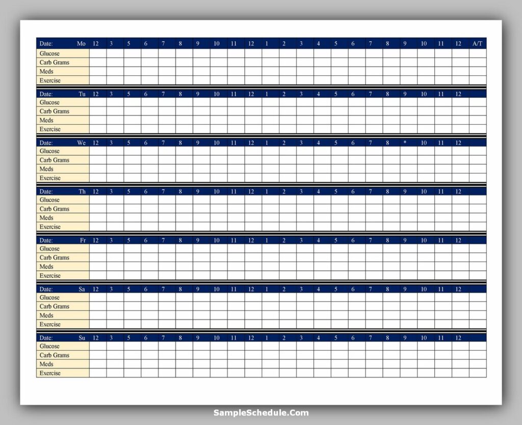 Workout Schedule Template 17