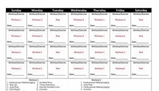 Workout Schedule Template Featured