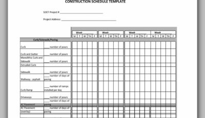 construction work schedule template 09