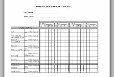 construction work schedule template 09
