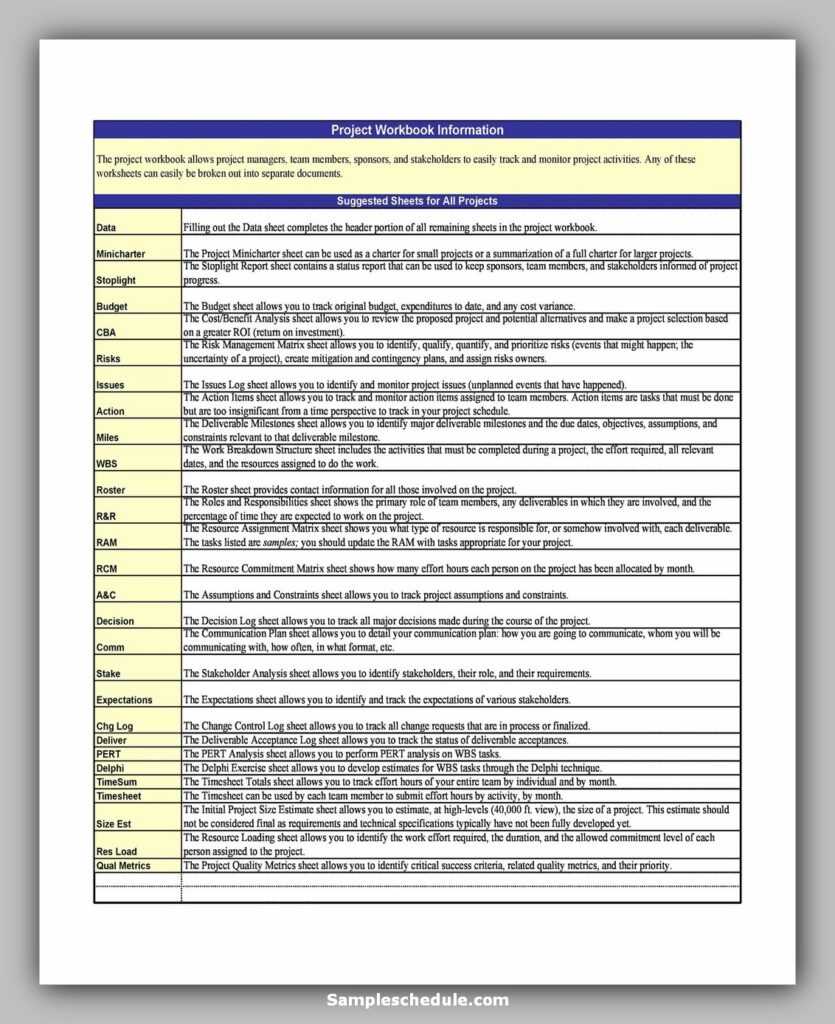 construction work schedule template 12