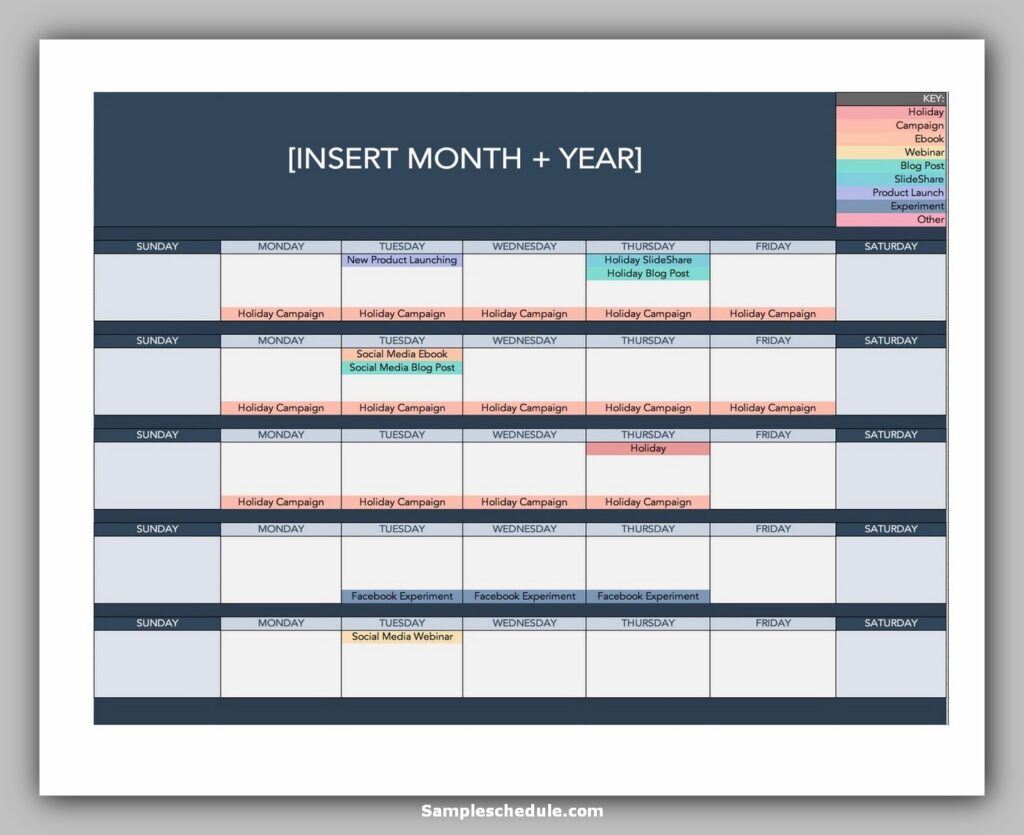 free social media schedule template 02