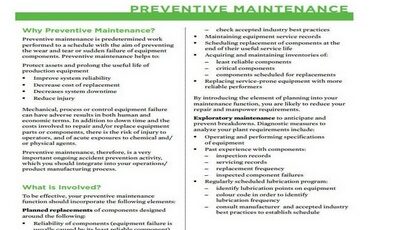 Preventive Maintenance Schedule Template Featured