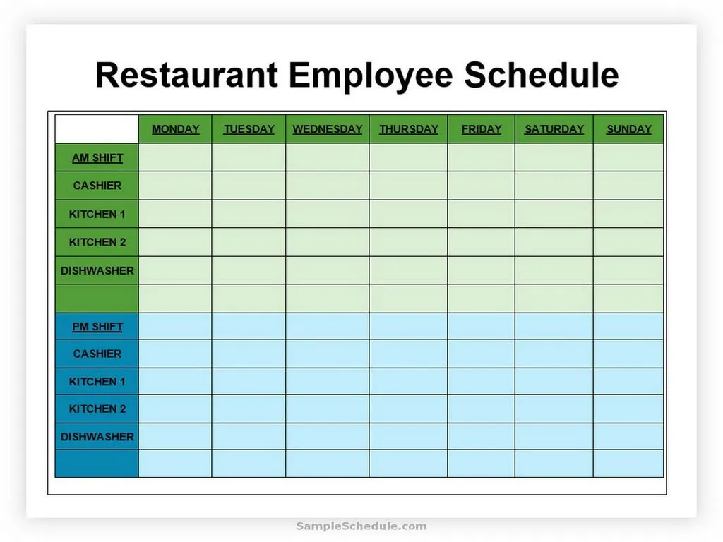 Weekly Employee Shift Schedule Template Excel 02