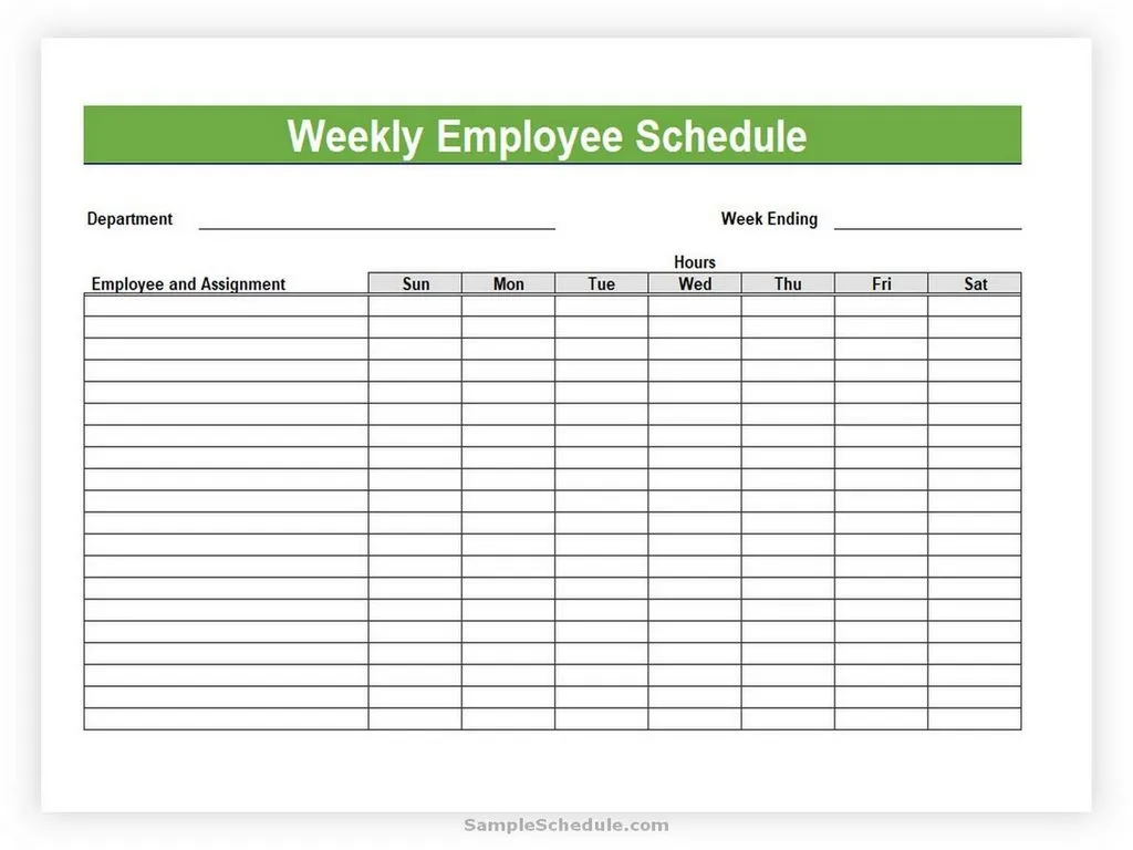 Weekly Employee Shift Schedule Template Excel 05