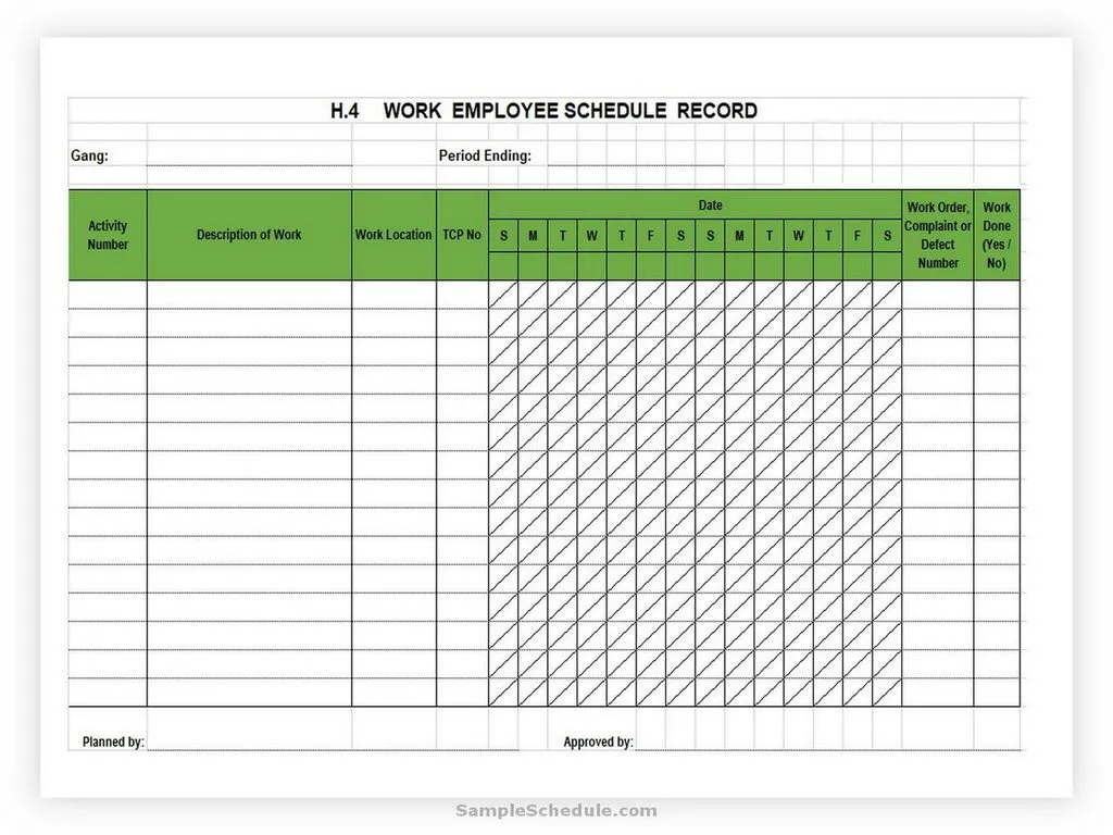Weekly Employee Shift Schedule Template Excel 09