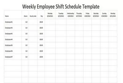 Weekly Employee Shift Schedule Template Excel Featured