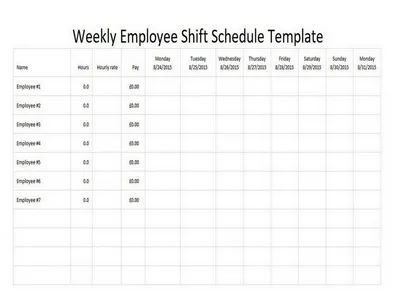 4 Questions for an Effective Weekly Employee Shift Schedule Template ...