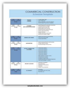 10 Free Commercial Construction Schedule Template sample schedule 10 Free Commercial Construction Schedule Template sample schedule