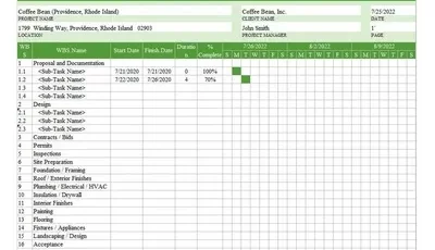 Commercial Construction Schedule Template Featured