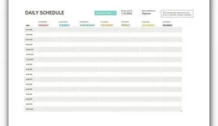 Daily Schedule Template Excel Featured