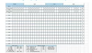 Monthly Employee Schedule Template Excel Featured