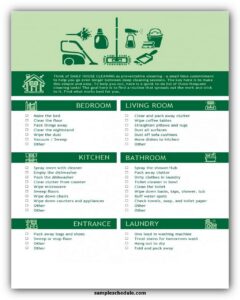 10+ Professional House Cleaning Checklist Template Free - sample schedule