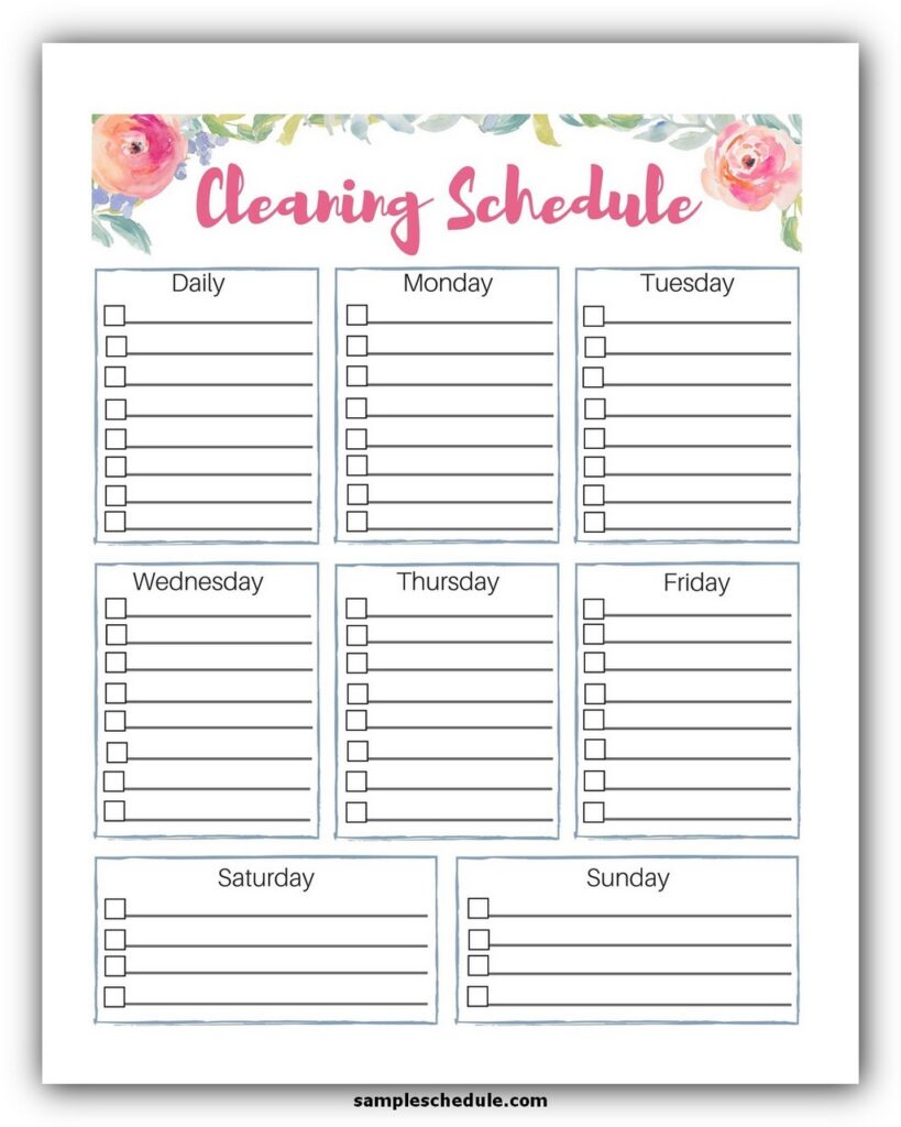 Professional House Cleaning Checklist Template 08