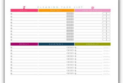 Professional House Cleaning Checklist Template 09