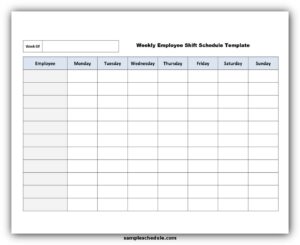4 Questions for an Effective Weekly Employee Shift Schedule Template ...