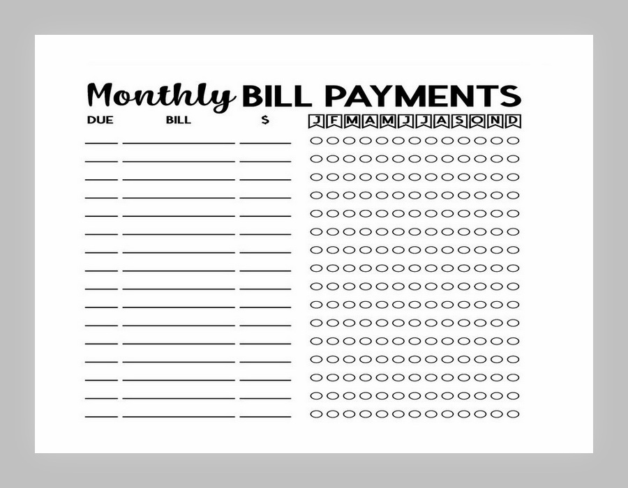 Bill Payment Schedule Template Excel 29