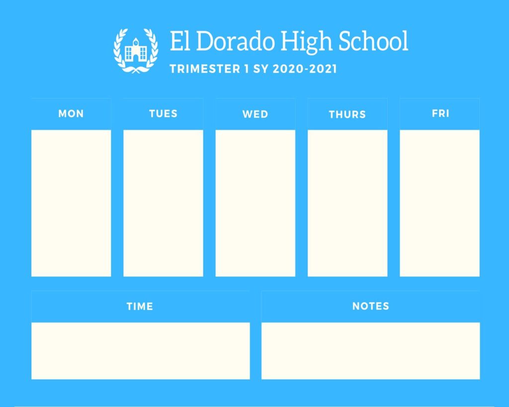 Class Schedule Template Word 04