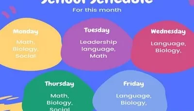 Colorful School Schedule Featured