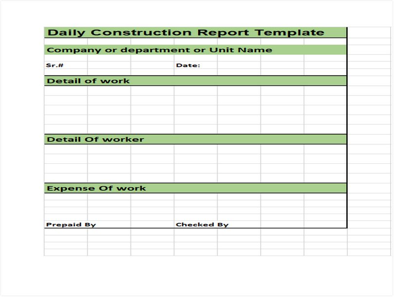 Construction Daily Log Template 07