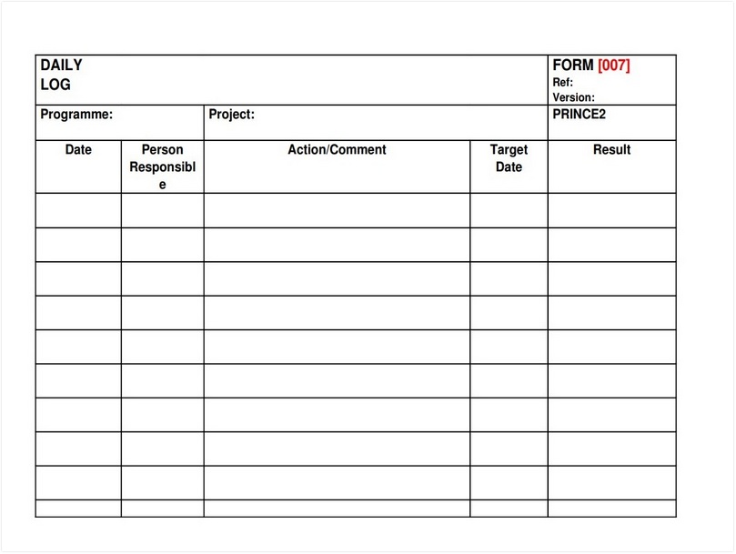 Construction Daily Log Template 1