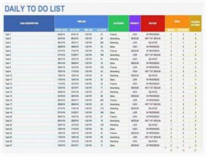 7+ Free Task Scheduler Template - sample schedule