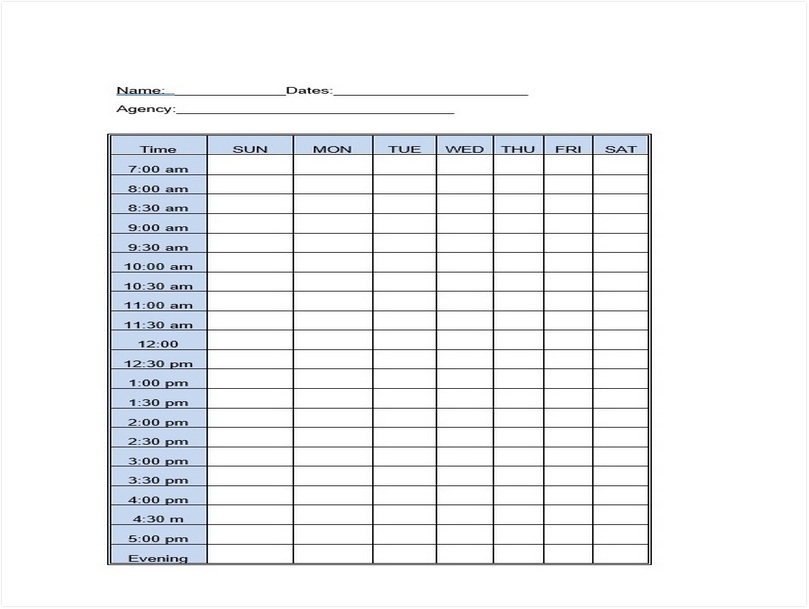 Daily Work Log Template