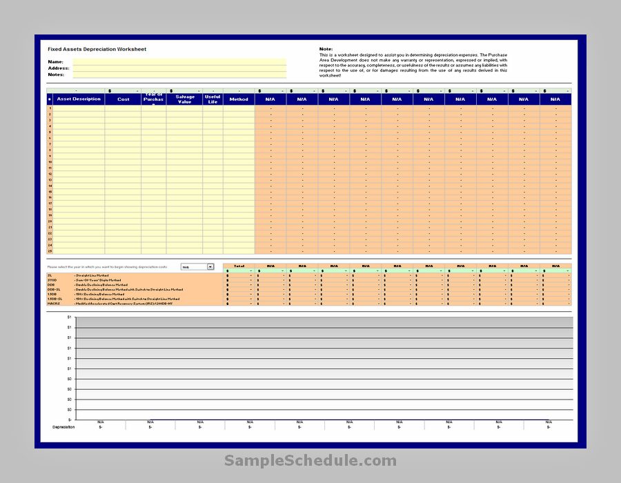 Depreciation Schedule Template 14