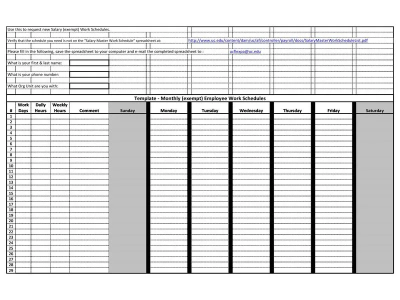 Employee Shift Schedule Excel 05